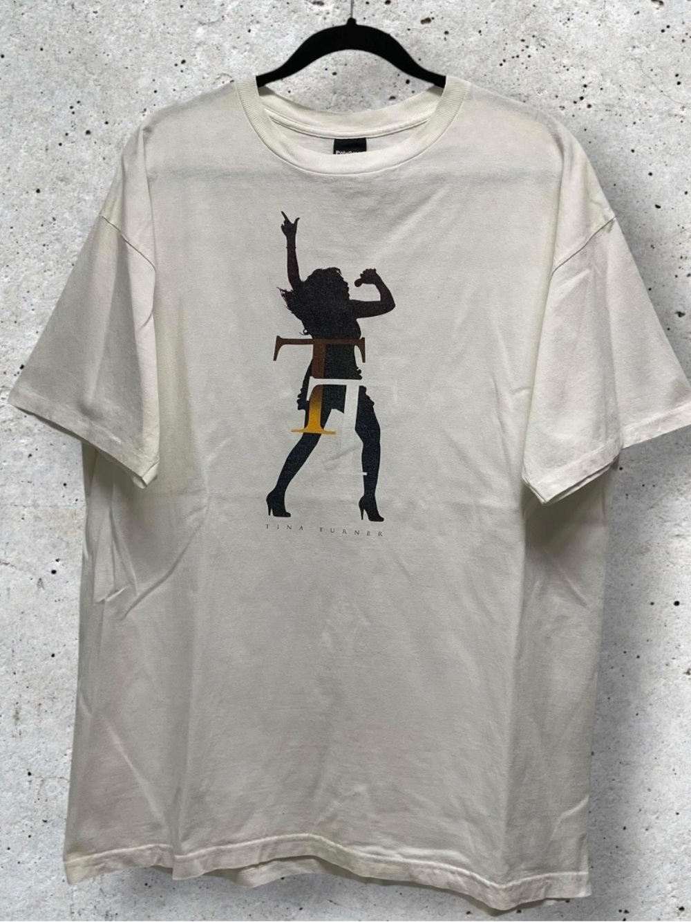 Vintage 90s Tina Turner Silhouette Tour Single Stitch White T-Shirt // XL